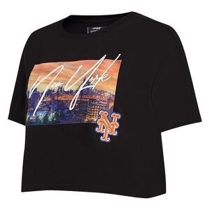 Graphic T-Shirt New York Mets Pro Standard Women's Boxy T-Shirt - Black